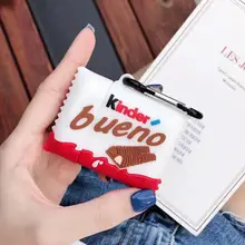Delicious 3D kinder bueno chocolate candy Bluetooth беспроводная гарнитура Набор Мягкий чехол для гарнитура для airpods защитные чехлы