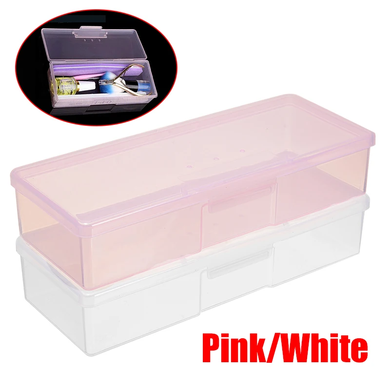 

Shellhard 1pc Nail Storage Box Plastic High Quality Transparent Manicure Tool Nail Art Empty Container Storage Boxes Organizer