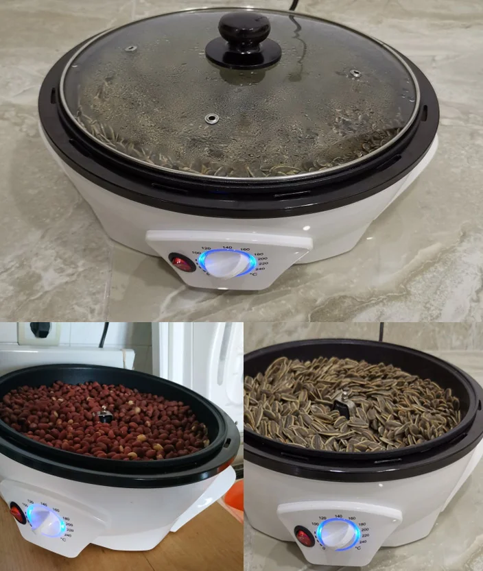 

Electric Coffee beans Home coffee roaster machine roasting 220V non-stick coating baking tools household Grain drying