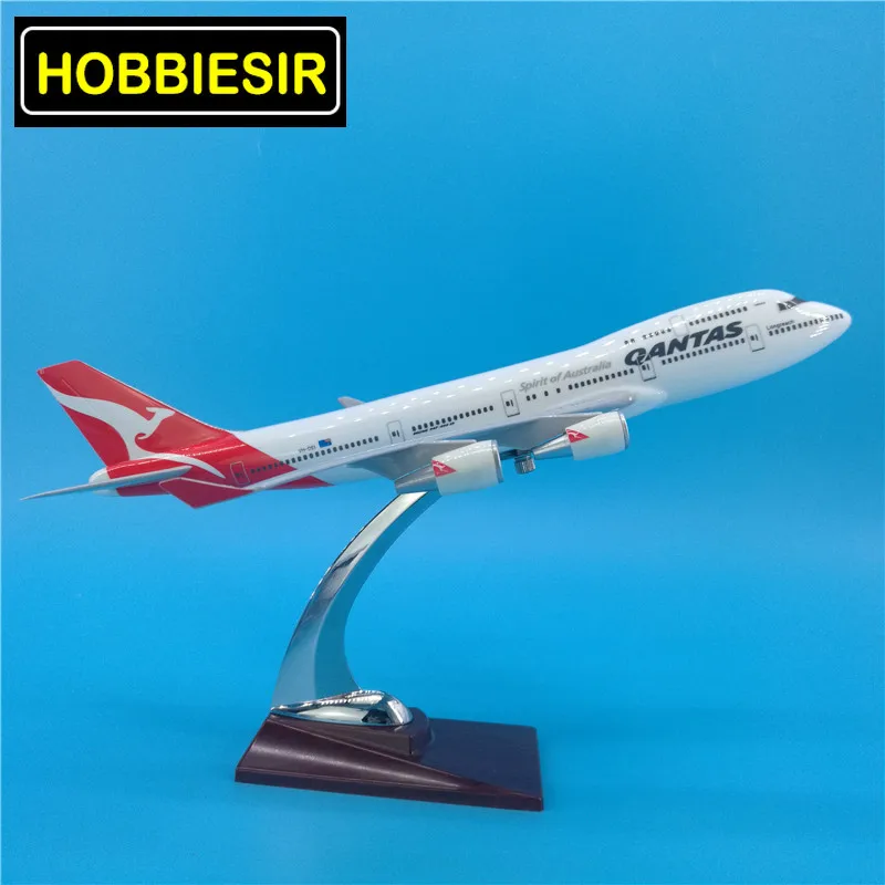 32 см Средний самолет 1/250 Boeing B747model QANTAS австралийская авиакомпания с сплав база Смола самолет коллекционная игрушка displayToy