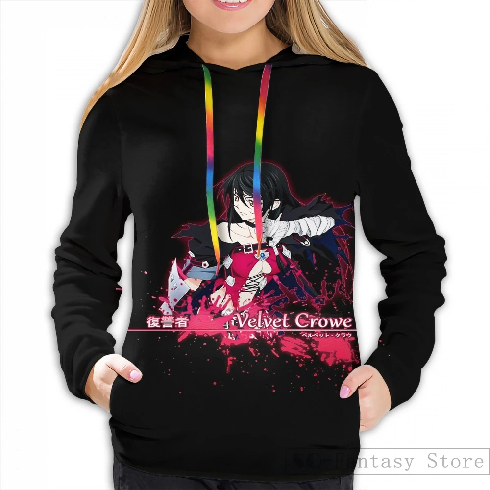 Мужские толстовки, свитшоты для женщин с забавным бархатным принтом Tales of Berseria, Повседневная Толстовка с капюшоном, Streatwear