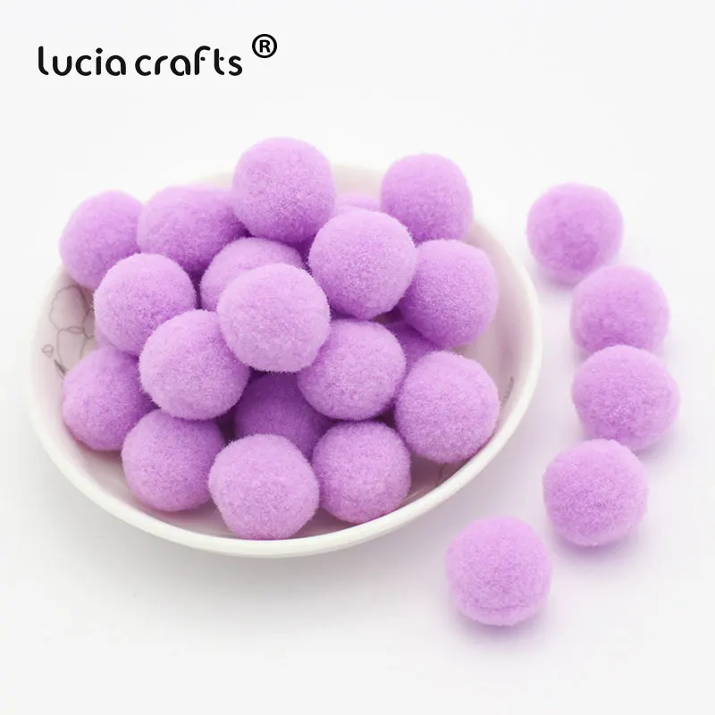 Lucia crafts 500-1000 шт./лот 8 мм смешанный Мягкий круглый образный шарик-помпон пушистый помпон для детей DIY Одежда ручной работы K0303