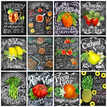 

HUACAN 5D DIY Diamond Painting Text Blackboard Full Square Drill Home Decoration Embroidery Picture Handcraft Art Kits