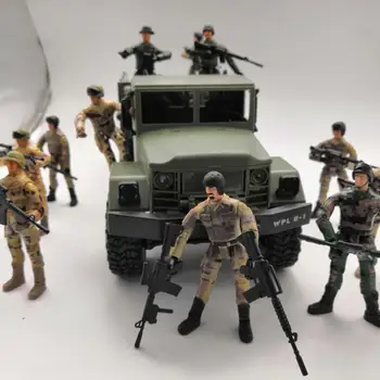 

10CM Special Forces Tactics Assault Commando Policeman RC Car Toy Figure Police Building Block For Boy Adjustable Dolls