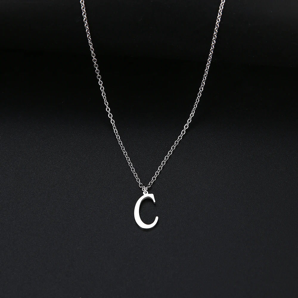 DOTIFI For Women A-Z Alphabet Letter Pendant Necklaces Personalization Stainless Steel Necklace Glamour Jewelry - Image 3