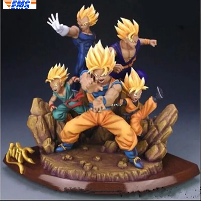 Цвет: желтый 1" Статуя Dragon Ball Z Супер Saiyan бюст сын Goku vegeta сон Гохан полноразмерный портрет GK экшн-модель игрушка коробка 30 см Z2586 - Цвет: Цвет: желтый