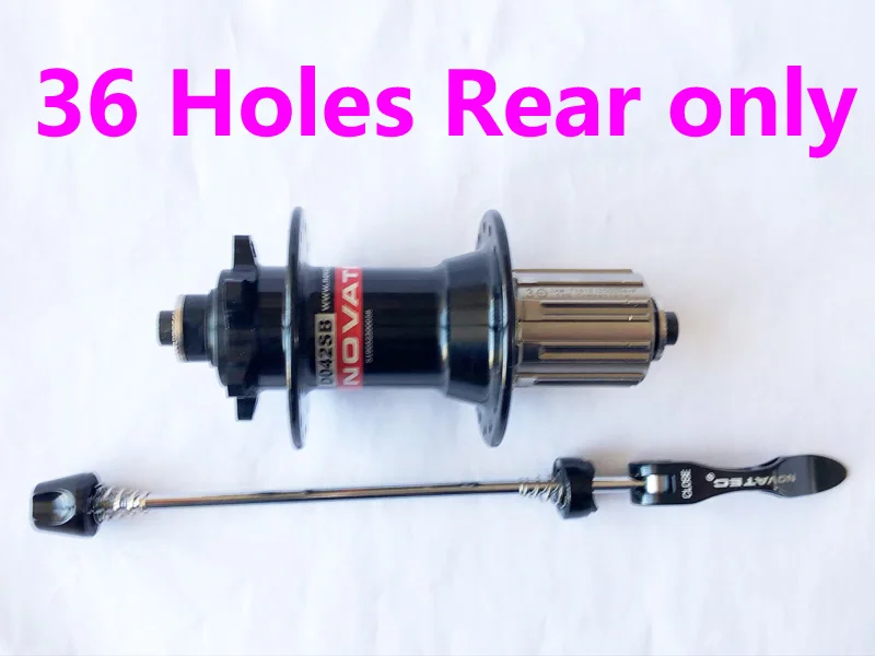 Black 36 Holes Rear Novatec ступица D041SB/D042SB втулка горного велосипеда передний/задний быстросъемный комплект ступицы велосипеда дисковые отверстия подшипника 28 32 36 для 8-9-10-11 скоростей - Цвет: Black 36 Holes Rear