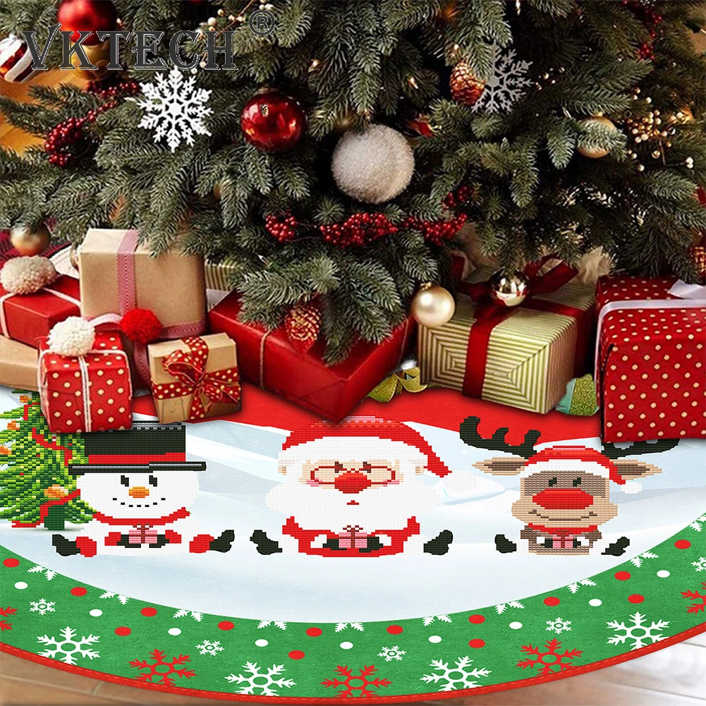 Diyクリスマスツリースカートダイヤモンド絵画キット手作り木のカーペットの装飾品新年の家の装飾21クリスマスギフト Tree Skirts Aliexpress