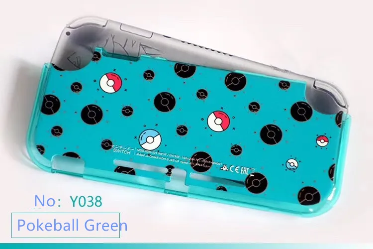 FoPcc дизайн NS Lite цветной узор жесткий Кристалл защитный чехол для nintendo Switch Lite консоль - Цвет: Y038--Pokeball Green