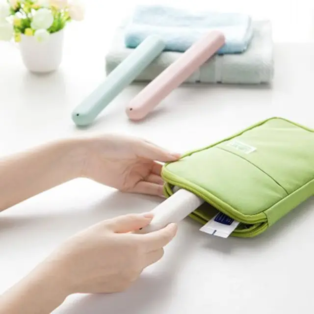 1Dcs Hordozható Tok Búzaszalma Utazási Fogkefe Pálcika Ceruza Doboz Fogporálló Kefék Protector Alapvető Eszközök - Image 5