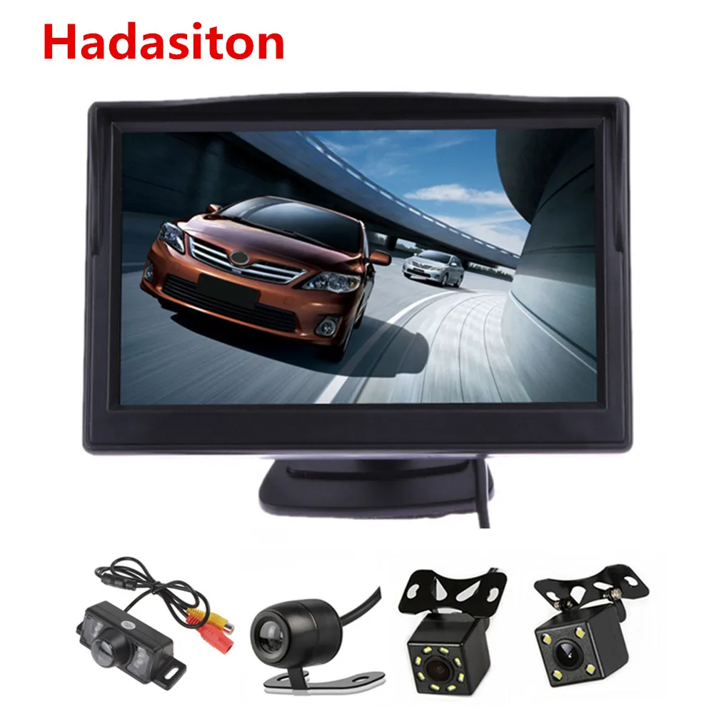 5-дюймовый TFT ЖК-экран Автомобильный Монитор HD800 * 480 монитор парковки заднего вида