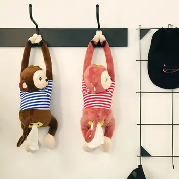 

Creative Cartoon Monkey Home Office Car Hanging Paper Napkin Tissue Box Cover Holder Portable Paper Box