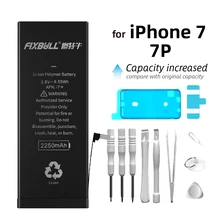 Original FIXBULL Battery for iPhone 7 7plus 7P Replacement Lithium Polymer Bateria Free Tools 2250mAh 3420mAh High Capacity R4