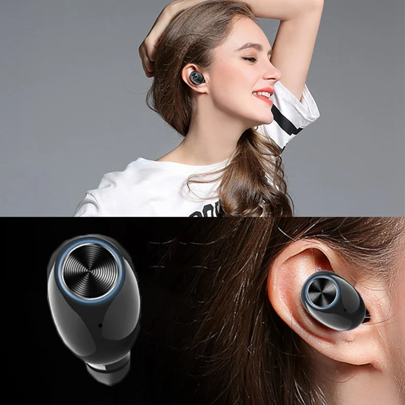 Мини беспроводные наушники Bluetooth гарнитура с шумоподавлением наушники стерео наушники с микрофоном зарядная коробка для IPhone huawei