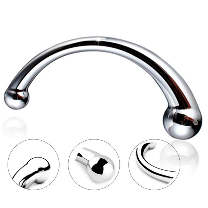Stainless Steel Metal double Ended Dildo Penis G Spot Wand Massage Anal butt Plug prostate massager P-Spot sex toy For Women Men | Красота и