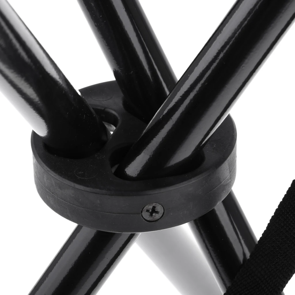 Outdoor Tall Folding Tripod Fishing Seat Stool Chair Steel Frame Oxford Cloth for Camping Hunting Hiking BBQ Chair up to 80kg