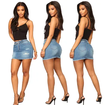 

2020 summer Womens ladies A-line Jeans short Skirt High Waist Denim pockets Skirt harajuku mini high quality jean