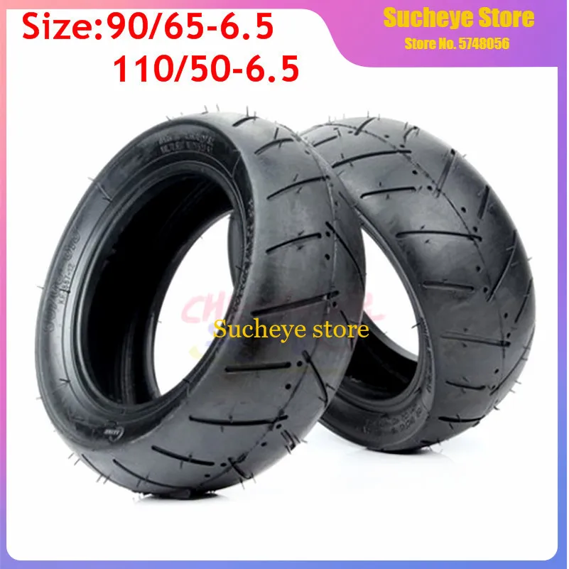110/50-6.5 Rear Tubeless Tyre 90/65-6.5 Front Vacuum Tire for 47cc/49cc Mini Pocket Bike Gas Electric Scooter Accessories | Автомобили и