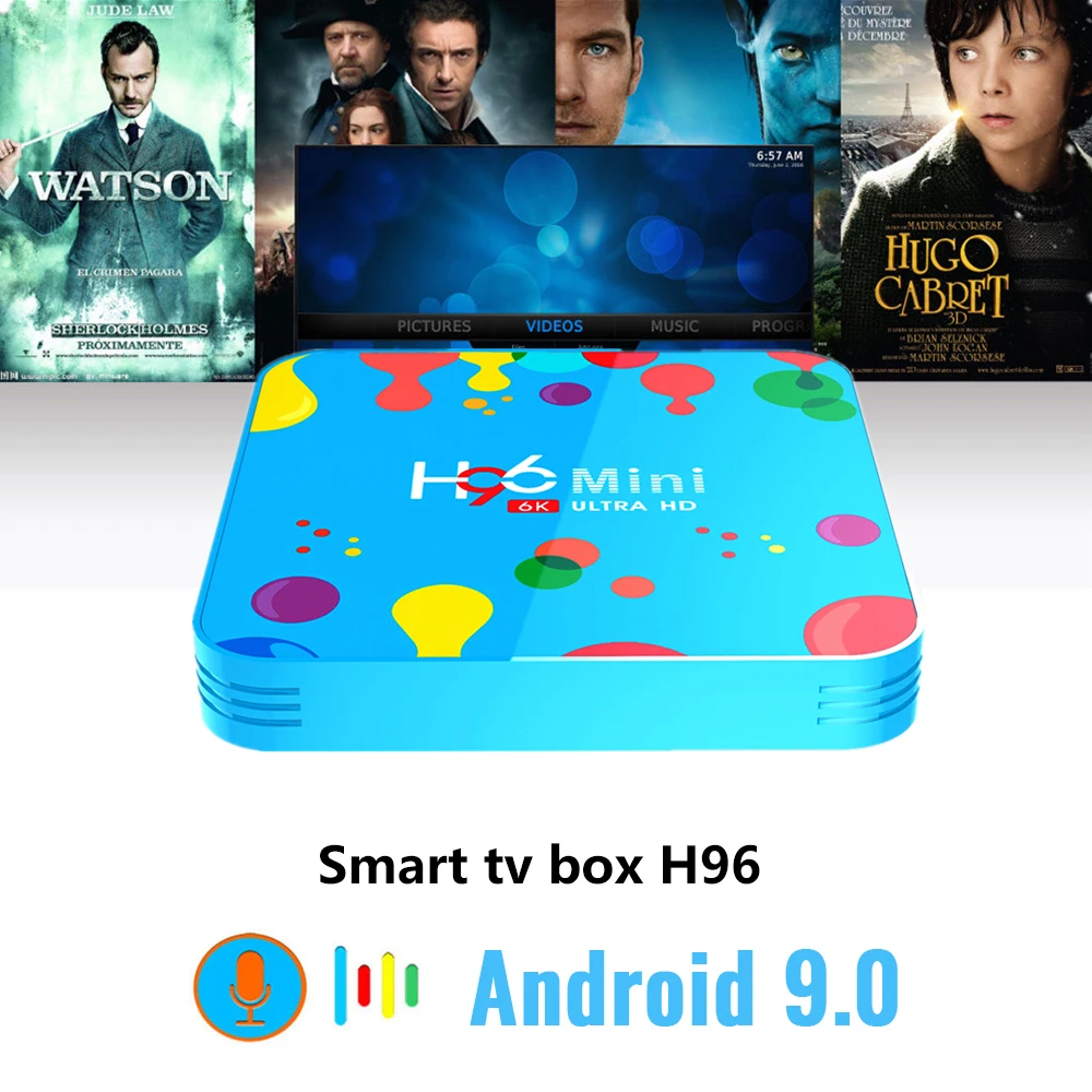 

NEW H96 Mini Android 9.0 Smart TV Box Quad Core 4G 128G 6K 5.8 Wifi HD BT Google Player Youtube 4K Media Player Android boxes
