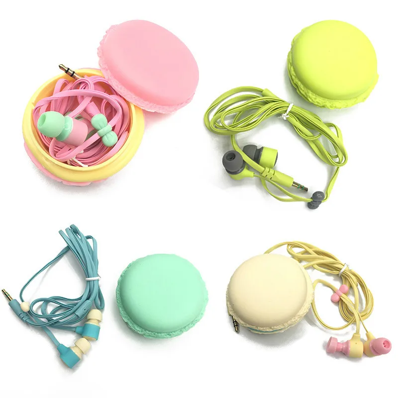 Новинка наушники Macarons карамельных цветов для девочек подарок милые вкладыши