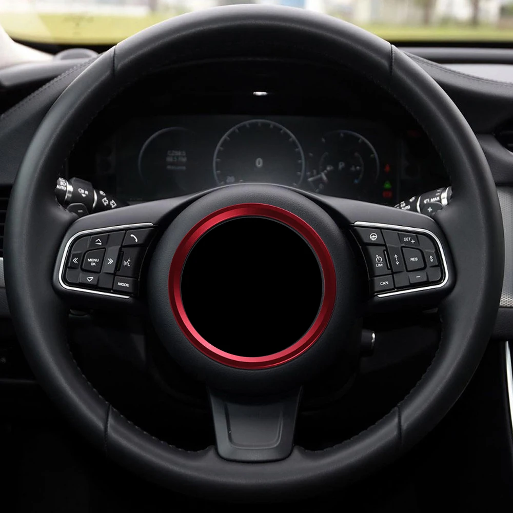 Красный Автомобильный руль наклейка для колес декоративное кольцо Jaguar F темп Тип