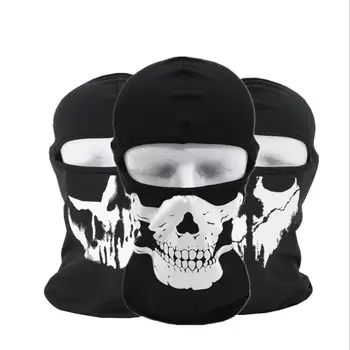 

50pcs Motorcycle CS Ghost Skull Hood Full Face Mask Ski Sport Helmet Snood Biker Motorcycle Face Mask Neck Headwear