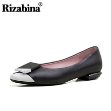 RIZABINA/обувь из натуральной кожи на плоской подошве; женская модная разноцветная повседневная обувь с квадратным носком; Женская Удобная качественная обувь; Размеры 33-40