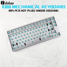 لوحة مفاتيح ميكانيكية بإضاءة خلفية ID80 RGB QMK مخصصة لألعاب كلافير 80 مفتاح لألعاب الكمبيوتر اللوحي قابلة للتخصيص(China)