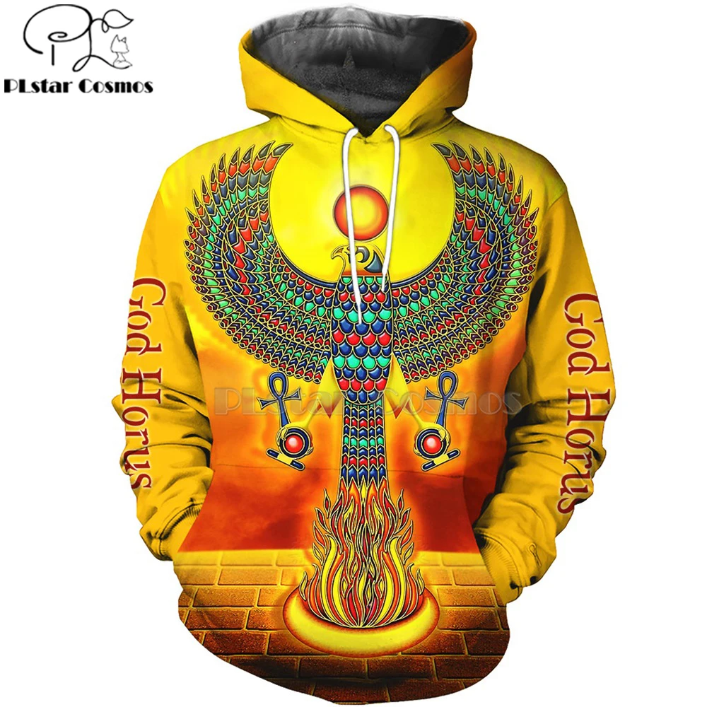 

Mysterious retro ancient Horus Egypt goddess Pharaoh totem 3d hoodies/Sweatshirt/jacket women men autumn funny streetwear