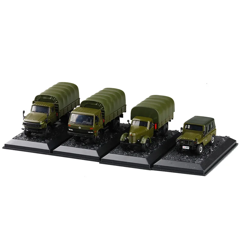 

JKM 1:64 China Military Vehicle JieFang CA10 JieFang CA141 DongFeng Cummins Truck 1:59 Beijing Jeep 212 Diecast Model Car