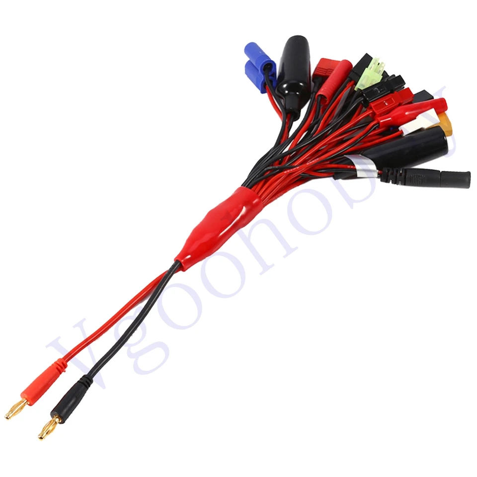 Boladge 2-Pack Conector Macho Tamiya A Conector De Balas Banana Macho Bullet 4.0mm 4mm Cable De Carga Para Batería RC Lipo