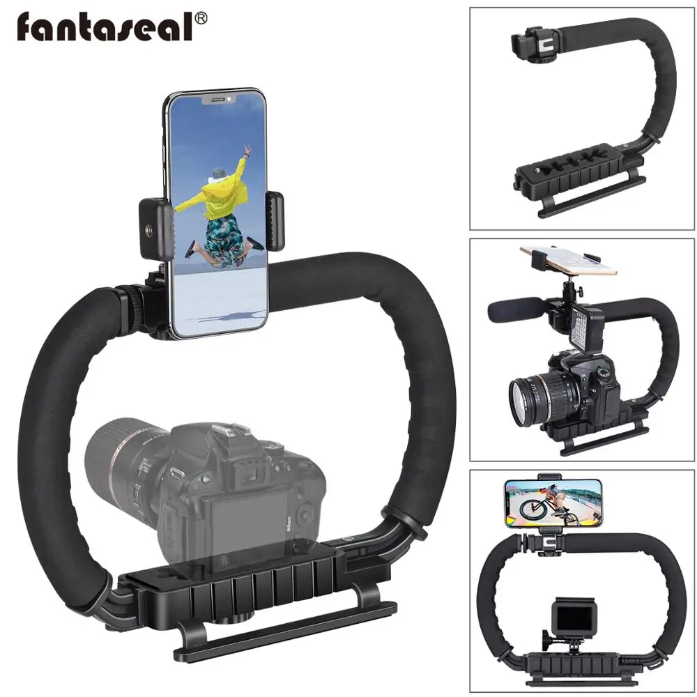 

Dual Hand Holder Grip Handle Stabilizer Action Camera Phone Video Rig Gimbal Stabilizer Mount for Canon Nikon Sony DSLR Camcorde