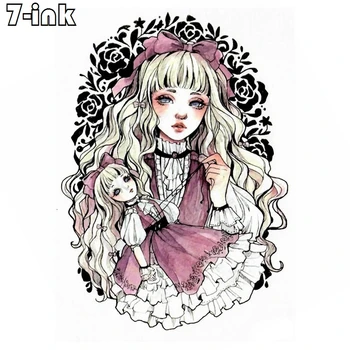 

Temporary Tatoo Sticker body art rose flower Lolita Ragdoll Transfer Fake Tattoo Flash tatto for women men