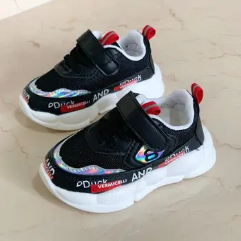

Children Mesh Shoes Boys Fashion Casual Shoes Soft Brand Trainer Spring New Kids Pu Leather Shoes Baby Girls Sport Sneakers