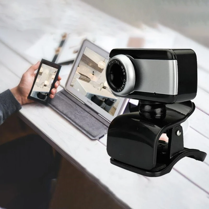 

USB Webcam Built-in Microphone Computer Live Broadcast Camera Business Office Video Conference Laptop Clamp Cam