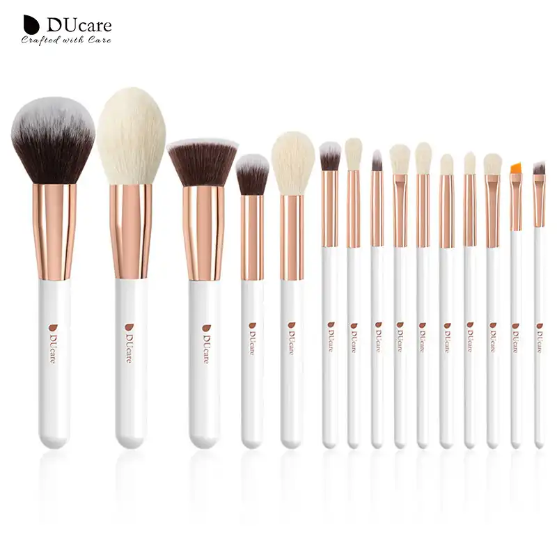 Ducare ブラシパールホワイト 赤 黒メイクブラシセットプロの美容メイクアップブラシ自然な髪ファンデーションパウダー赤面 アイシャドウ アプリケーター Aliexpress