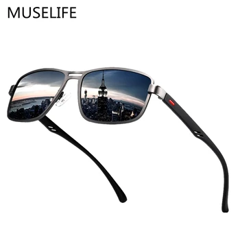 

MUSELIFE 2020 New Design Ultralight TR90 Polarized Sunglasses Men Women Vintage Driving Square Style Sun Glasses Male Goggle UV