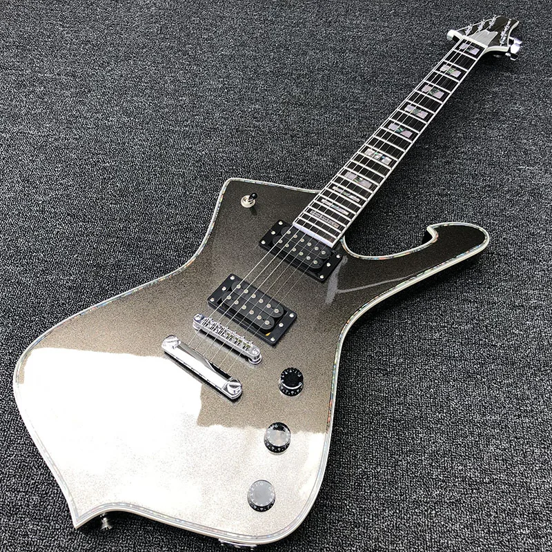 

2019 Factory Custom Electric Guitar with Abalone bind to the body,silver Hardware,free shipping
