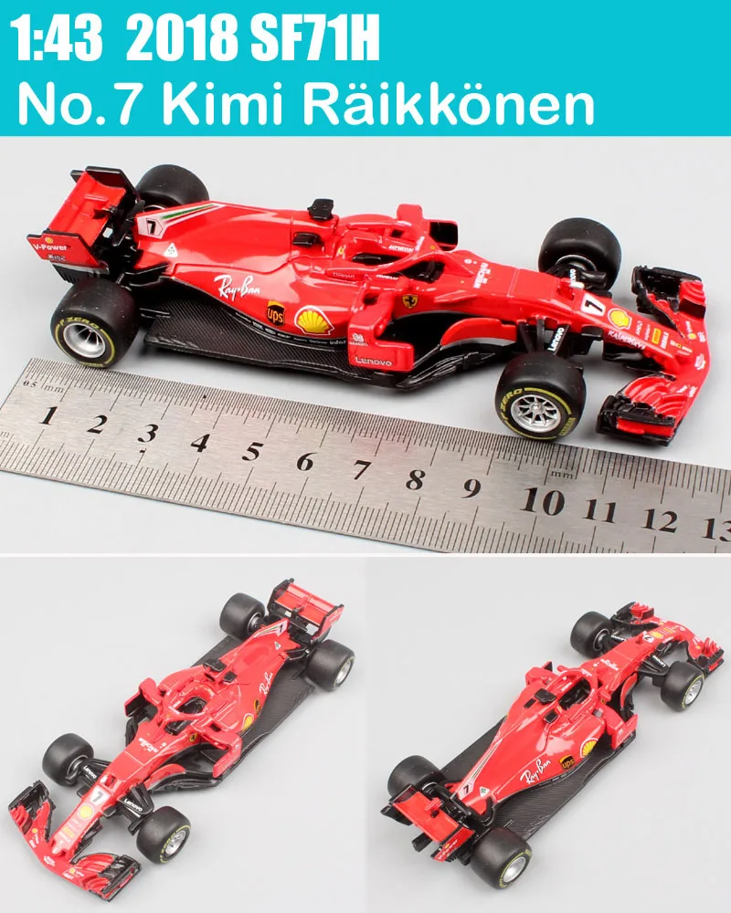 1/43 масштаб bburago SF90 No#16 Charles Leclerc No#5 Sebastian SF71H SF70H RB14 Diecasts& Toy Vehicles гоночный автомобиль модель дети - Цвет: SF71H No7 Kimi