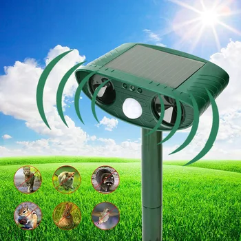 

Outdoor Solar-powered Animal Repeller Ultrasonic Dog Dispeller Cat Repeller Squirrel-Driven Wild Boar-Driven Snake-Driven Bird W