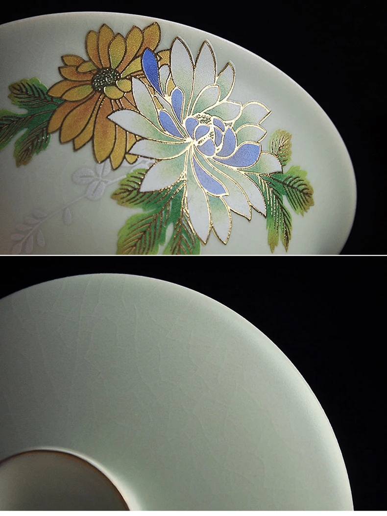Gaiwan керамическая чашка для чая с крышкой блюдце набор 150 мл чайник мастер чашка изысканный чай супница чайный набор кунг-фу чайная посуда для напитков в подарок