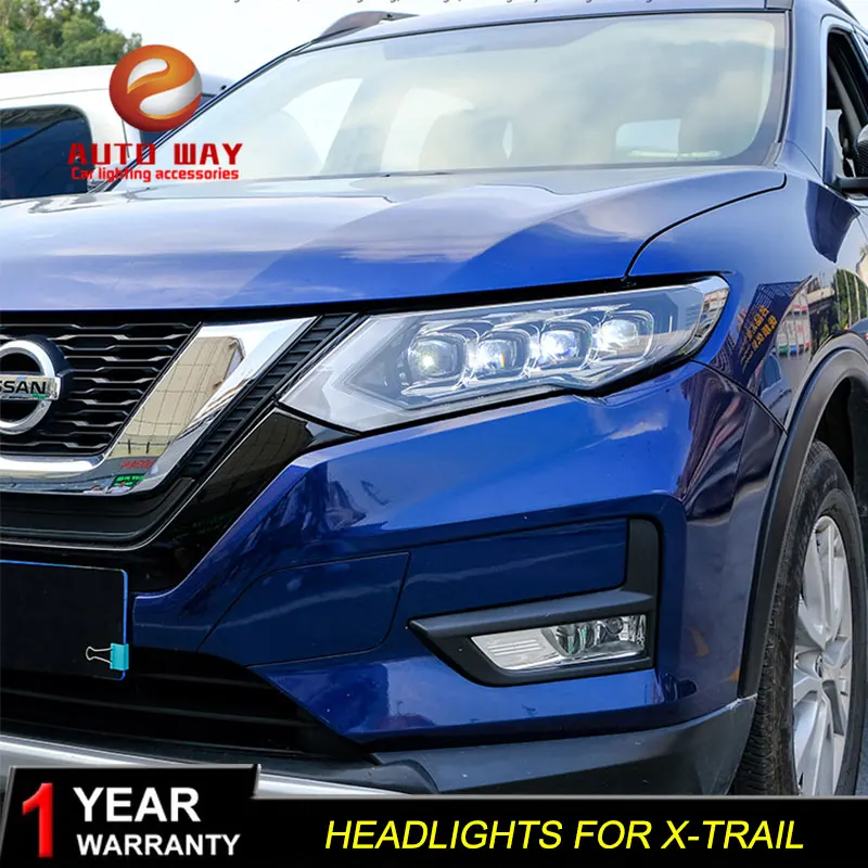 Автомобильный Стайлинг, чехол для фары Nissan X-Trail,-, все светодиодный фары Nissan X-Trail, DRL, двойной луч, би-ксенон