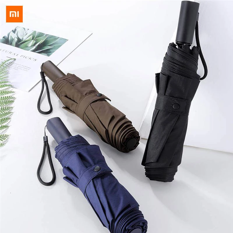 Xiaomi ЛСД зонтик водоотталкивающий уровень 4 УФ-защита от солнечных лучей отличается прочностью и ветра три Цвета Mijia Зонт 14