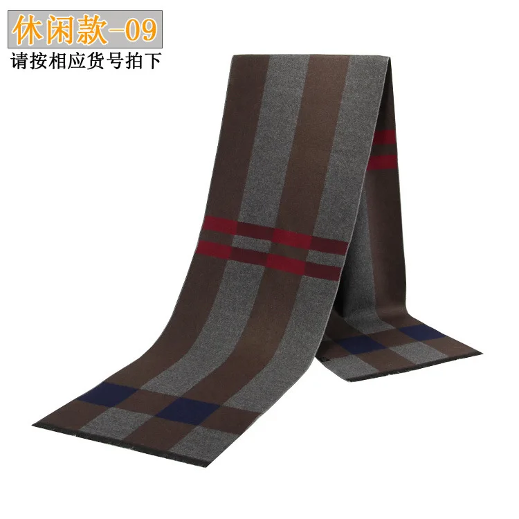 High Quality Luxury Design Men Scarf Foulard Plaid Scarves Poncho Casual Winter Scarfs Male Bufandas Hombre - Цвет: 1