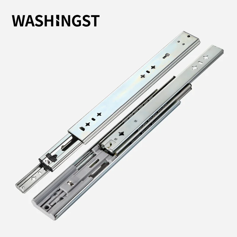 

Heavy Duty Soft Close Full Extension Drawer Slide Rail 12-30 Inch Ball Bearing buffer rail Three Sections