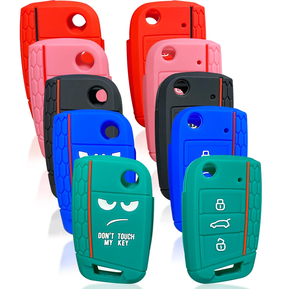 Para Vw Golf 7 coche Polo cubierta para Skoda Karoq rápido Octavia A7 para asiento Ibiza Leon 5f soporte clave para Volkswagen Polo Fob