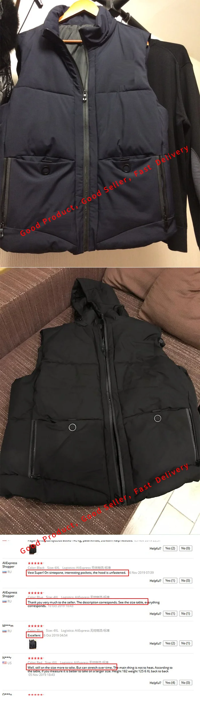 Мужские зимние жилеты размера плюс 9XL, повседневные утолщенные мужские пальто без рукавов с капюшоном, мужской теплый тонкий жилет с хлопковой подкладкой и карманами