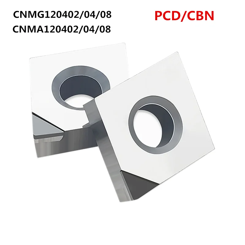 PCD / CBN Turned Parts CNMG120408 CNMA120402 PCD CBN Cubic Boron Nitride Turning Tool Diamond Blade 1 PC