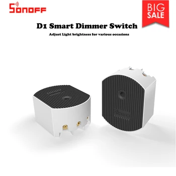 

SONOFF D1 Wifi Smart Dimmer Switch Smart Mini Switch Module Adjust Light Brightness APP/Voice/RM433 Work with Google Home Alexa