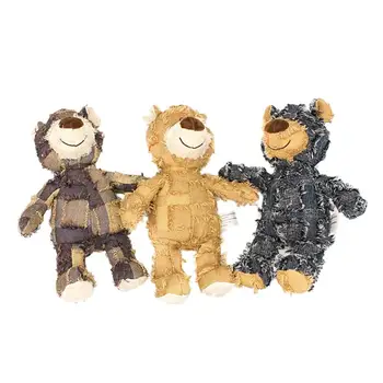 

3Pcs Plush Squeaky Toy Dog Sound Toy Biting Toy Assorted Colors Toyd Adorable Chewing Toy Pet Supplies for Animal Dog Pet